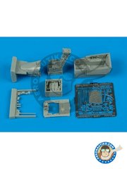 Aires: Cockpit set 1/72 scale - F/A-18C Hornet - photo-etched parts and resin parts - for Hasegawa kits