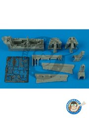 Aires: Cockpit set 1/72 scale - F-15E Strike Eagle / cockpit set - photo-etched parts and resin parts - for Academy kit
