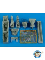 Aires: Cockpit set 1/72 scale - F/A-18F Super Hornet - photo-etched parts and resin parts - for Hasegawa kits