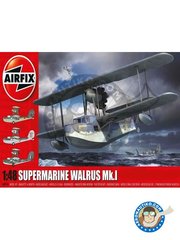 <a href="https://www.aeronautiko.com/product_info.php?products_id=51032">1 &times; Airfix: Airplane kit 1/48 scale - Supermarine Walrus Mk.I - Harrowbeer, Devon 1944 (GB3); HMS Sheffield, 1941 (GB3); Australia and New Guinea 1943 (AU3) - different locations - plastic parts, water slide decals and assembly instructions</a>