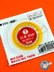 <a href="https://www.aeronautiko.com/product_info.php?products_id=20670">1 &times; Aizu Project: Masks - Micron masking tape 0,4mm x 8m</a>