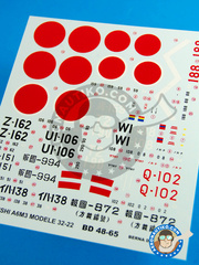 <a href="https://www.aeronautiko.com/product_info.php?products_id=30870">1 &times; Berna Decals: Marking / livery 1/48 scale - Mitsubishi A6M Zero 3 - IJAAF (JP0) - Japan 1942 and 1943 - water slide decals and placement instructions - for all kits</a>