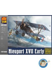 <a href="https://www.aeronautiko.com/product_info.php?products_id=51323">2 &times; Copper State Models: Airplane kit 1/32 scale - Nieuport XVII Early - october 1916 (FR0); summer 1916 (FR0); late july 1916 (FR0) - plastic parts, water slide decals and assembly instructions</a>
