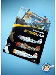 <a href="https://www.aeronautiko.com/product_info.php?products_id=51021">1 &times; Eduard: Maqueta de avin escala 1/32 - Republic P-47 | Dottie Mae D - Saint Dizier, France, December 1944 (US7); Ophoven, Belgium, March 1945 (US7); Saint Dizier, France, January 1945 (US7) - Saint Dizier, Ophoven 1944 - fotograbados a todo color, mscaras de pintura, fotograbados, piezas de plstico, piezas de resina, calcas de agua y manual de instrucciones</a>