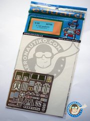Eduard: Coloured photo-etched cockpit parts 1/32 scale - Grumman F-14D seatbelts - full colour photo-etched parts and assembly instructions - for Trumpeter kits