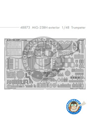 Eduard: Photo-etched parts 1/48 scale - Mikoyan-Gurevich MiG-23 Flogger BN - for Trumpeter reference 05801 image