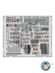 <a href="https://www.aeronautiko.com/product_info.php?products_id=52010">1 &times; Eduard: Photo-etched parts 1/48 scale - F-104G late - photo-etched parts and assembly instructions - for Kinetic kits</a>