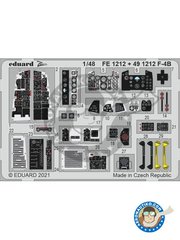 <a href="https://www.aeronautiko.com/product_info.php?products_id=52153">1 &times; Eduard: Cockpit set 1/48 scale - McDonnell Douglas F-4 Phantom II  Cockpit set - photo-etched parts and assembly instructions</a>