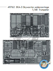 Eduard: Photo-etched parts 1/48 scale - Douglas A-3 Skywarrior EKA-3 - photo-etched parts and assembly instructions - for Trumpeter kits image