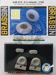 <a href="https://www.aeronautiko.com/product_info.php?products_id=51134">2 &times; Eduard: Wheels 1/48 scale - Il-2 Wheels - URSS - paint masks, resin parts and assembly instructions - for Tamiya kit reference 61113</a>