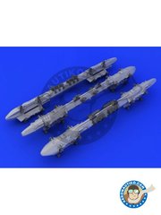 Eduard: Missiles 1/48 scale - MER Multiple Ejector Rack - resin parts, water slide decals and assembly instructions - for all kits