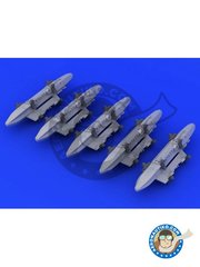 <a href="https://www.aeronautiko.com/product_info.php?products_id=51229">1 &times; Eduard: Missiles 1/48 scale - TER Triple Ejector Rack - resin parts, water slide decals and assembly instructions - for all kits</a>