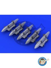 Eduard: Missiles 1/48 scale - TER Triple Ejector Rack - resin parts, water slide decals and assembly instructions - for all kits