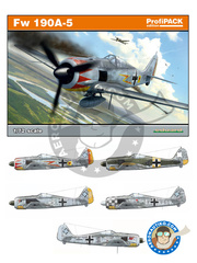 Eduard: Airplane kit 1/72 scale - Focke-Wulf Fw 190 Würger A-5 - Luftwaffe (DE2); July 1943 (DE2); Tunisia, April 1943 (DE2) - plastic image