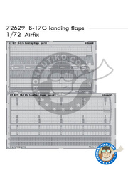 Eduard: Flaps 1/72 scale - Boeing B-17 Flying Fortress G - photo-etched parts - for Airfix reference A08017 image