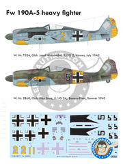 Eduard: Airplane kit 1/72 scale - Focke-Wulf Fw 190 Würger A-5 - Vannes, July 1943 (DE2); Summer 1943 (DE2) - Luftwaffe - plastic parts, water slide decals and assembly instructions image