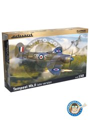 <a href="https://www.aeronautiko.com/product_info.php?products_id=51932">1 &times; Eduard: Airplane kit 1/48 scale - Tempest MK.II (late version) -  (GB0) +  (GB3) +  (GB3) +  (PK0) +  (GB3) +  (IN0) - paint masks, photo-etched parts, plastic parts, water slide decals and assembly instructions</a>