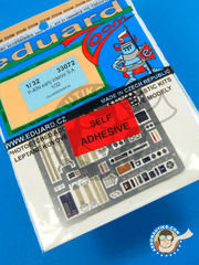 Eduard: Cockpit set 1/32 scale - Curtiss P-40 Warhawk N - full colour photo-etched parts and assembly instructions - for Hasegawa kit