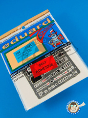 Eduard: Coloured photo-etched cockpit parts 1/32 scale - North American P-51 D Mustang | Cockpit - full colour photo-etched parts and assembly instructions - for Tamiya kit