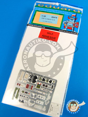 Eduard: Coloured photo-etched cockpit parts 1/48 scale - Grumman F6F Hellcat 3 - for Hobby Boss kit