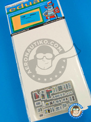 Eduard: Coloured photo-etched cockpit parts 1/48 scale - General Dynamics F-111 Aardvark - full colour photo-etched parts and photo-etched parts - for Hobby Boss kit
