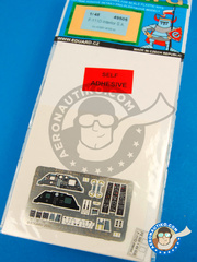 Eduard: Coloured photo-etched cockpit parts 1/48 scale - General Dynamics F-111 Aardvark interior D - full colour photo-etched parts, photo-etched parts and assembly instructions - for Hobby Boss kit