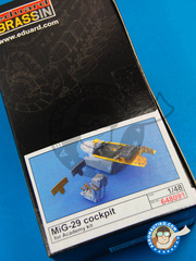 <a href="https://www.aeronautiko.com/product_info.php?products_id=34685">1 &times; Eduard: Cockpit set 1/48 scale - Mikoyan MiG-29 Fulcrum | Cockpit - photo-etched parts, resin parts and assembly instructions - for Academy kit 12292</a>