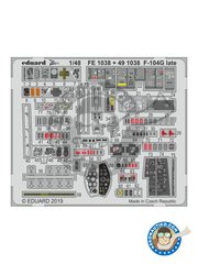 <a href="https://www.aeronautiko.com/product_info.php?products_id=51957">1 &times; Eduard: Photo-etched parts 1/48 scale - F-104G late - photo-etched parts and placement instructions - for Kinetic kit</a>