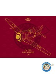 Eduard: Airplane kit 1/48 scale - Fw 190A Early Versions - Thville, France, May 1942 (DE2); Wevelgem, Belgium, September 1942 (DE2); Trickqueville, France, June 1942 (DE2); Lyuban, Soviet Union, Autum 1942 (DE2); Moralaix, France, June 1942 (DE2); Herdla, Norway, December 1943 (DE2); San Pietro, Italy, November 1942 (DE2); Herdla, Norway, March 1945 (DE2); Pskov, Soviet Union, Spring 1943 (DE2); Deelen, Netherlands, April 1943 (DE2); Krasnogvardeysk, Soviet Union, January 1943 (DE2); Toulouse-Blagnac, France, April 1943 (DE2); Benghazi, Lybia, November 1942 (DE2); Sidi Ahmed, Tunisia, Jaunary