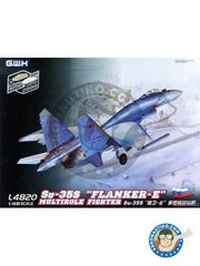 <a href="https://www.aeronautiko.com/product_info.php?products_id=51234">1 &times; Great Wall Hobby: Airplane kit 1/48 scale - Sukhoi Su-35S "Flanker-E" Multirole Fighter - Rusia (RU2) - Russia - photo-etched parts, plastic parts, water slide decals and assembly instructions</a>