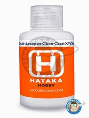 <a href="https://www.aeronautiko.com/product_info.php?products_id=51730">1 &times; HATAKA: Lacquer paint - Laca satinada. Satin Lacquer Clear Coat - 1 bote de 60ml - para todos los kits</a>