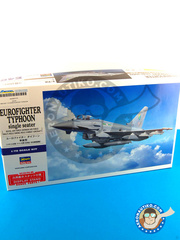 <a href="https://www.aeronautiko.com/product_info.php?products_id=34638">1 &times; Hasegawa: Maqueta de avin escala 1/72 - Eurofighter Typhoon EF-2000 Single Seater -  (GB1);  (DE0) - piezas de plstico, calcas de agua y manual de instrucciones</a>