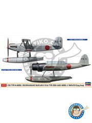 <a href="https://www.aeronautiko.com/product_info.php?products_id=51960">1 &times; Hasegawa: Airplane kit 1/72 scale - E7K1 Type 94 Model 1 Reconnaissance Seaplane & E13A1 Type Zero (Jake)  -  (JP0) - plastic parts, water slide decals and assembly instructions</a>