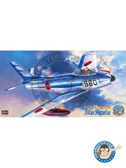 <a href="https://www.aeronautiko.com/product_info.php?products_id=41905">1 &times; Hasegawa: Airplane kit 1/48 scale - North American F-86F-40 Sabre 'Blue Impulse' -  (JP0) - plastic parts, water slide decals and assembly instructions</a>