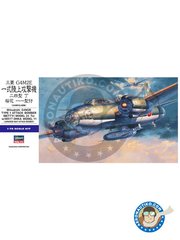 <a href="https://www.aeronautiko.com/product_info.php?products_id=51902">1 &times; Hasegawa: Airplane kit 1/72 scale - Mitsubishi G4M2E Type 1 "Betty" Model 24 Tei w/MXY7 Ohka Model 11 -  (JP0) +  (JP0) +  (JP0) +  (JP0) - plastic parts, water slide decals and assembly instructions</a>