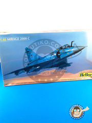 Heller: Airplane kit 1/48 scale - Dassault Mirage 2000 C - plastic parts, water slide decals and assembly instructions image