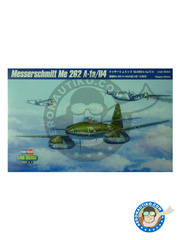 <a href="https://www.aeronautiko.com/product_info.php?products_id=42940">1 &times; Hobby Boss: Airplane kit 1/48 scale - Messerschmitt Me 262 Schwalbe A-1a/U4 - plastic parts, water slide decals and assembly instructions</a>