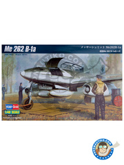 <a href="https://www.aeronautiko.com/product_info.php?products_id=42944">1 &times; Hobby Boss: Maqueta de avin escala 1/48 - Messerschmitt Me 262 Schwalbe B-1a - piezas de plstico, calcas de agua y manual de instrucciones</a>