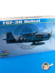 Hobby Boss: Airplane kit 1/48 scale - Grumman F6F Hellcat 3N - plastic model kit image