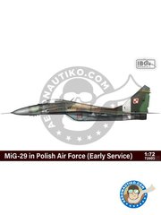 <a href="https://www.aeronautiko.com/product_info.php?products_id=52094">1 &times; IBG MODELS: Airplane kit 1/72 scale - Mikoyan i Gurevich MiG-29 Polish Air Force -  (PL1) +  (PL1) +  (PL1) +  (PL1) +  (PL1) - plastic parts, resin parts, water slide decals and assembly instructions</a>