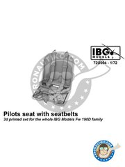 <a href="https://www.aeronautiko.com/product_info.php?products_id=52163">1 &times; IBG MODELS: Asiento de avin escala 1/72 - Asiento de piloto con cinturones para la familia Fw 190D - piezas de resina - para kit de IBG Models</a>