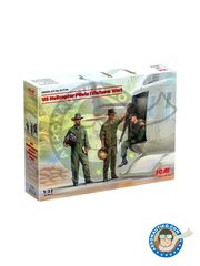 <a href="https://www.aeronautiko.com/product_info.php?products_id=52030">1 &times; ICM: Figure 1/32 scale - US Helicopter Pilots (Vietnam War) - plastic parts, assembly instructions and painting instructions</a>