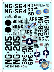 <a href="https://www.aeronautiko.com/product_info.php?products_id=51311">1 &times; ILIAD DESING: Decals 1/48 scale - North American P-51D "Mustang" Air National Guard -  () +  () +  () +  (US0) - water slide decals - for all kits</a>