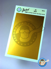 Interdecal: Decals - 75 x 110 mm Gold