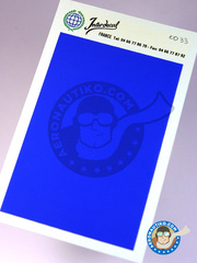 <a href="https://www.aeronautiko.com/product_info.php?products_id=9605">1 &times; Interdecal: Calcas de agua - Calca de 75x110 de color azul violaceo</a>
