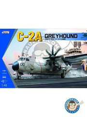 Kinetic Model Kits: Maqueta de avin escala 1/48 - US Navy C-2A Greyhound -  (US0) - piezas de plstico, calcas de agua y manual de instrucciones - para kit de Kinetic