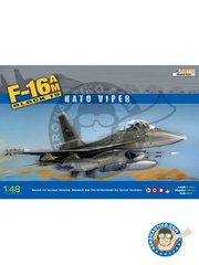 <a href="https://www.aeronautiko.com/product_info.php?products_id=52105">1 &times; Kinetic Model Kits: Airplane kit 1/48 scale - F-16AM Block 15 Nato Viper -  (NO0) +  (BE0) +  (NL0) +  (DK0) - plastic parts, water slide decals and assembly instructions</a>