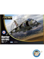<a href="https://www.aeronautiko.com/product_info.php?products_id=51898">1 &times; Kinetic Model Kits: Airplane kit 1/48 scale - Harrier GR1/GR3 -  (GB0);  (GB1) - photo-etched parts, plastic parts, water slide decals and assembly instructions</a>