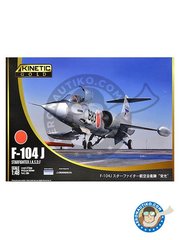 Kinetic Model Kits: Maqueta de avin escala 1/48 - F-104J Starfighter JASDF - 7th Air Wing, Japan Air Self-Defense Force, Mid 1970s (JP0); Ishikawa Prefecture, Japan November 1984 (JP0) - Japn - fotograbados, piezas de plstico, calcas de agua e instrucciones de colocacin