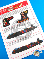<a href="https://www.aeronautiko.com/product_info.php?products_id=30925">1 &times; Kits World: Marking / livery 1/48 scale - Avro Lancaster B MK. I -  (GB4) - RAF - water slide decals and placement instructions - for all kits</a>